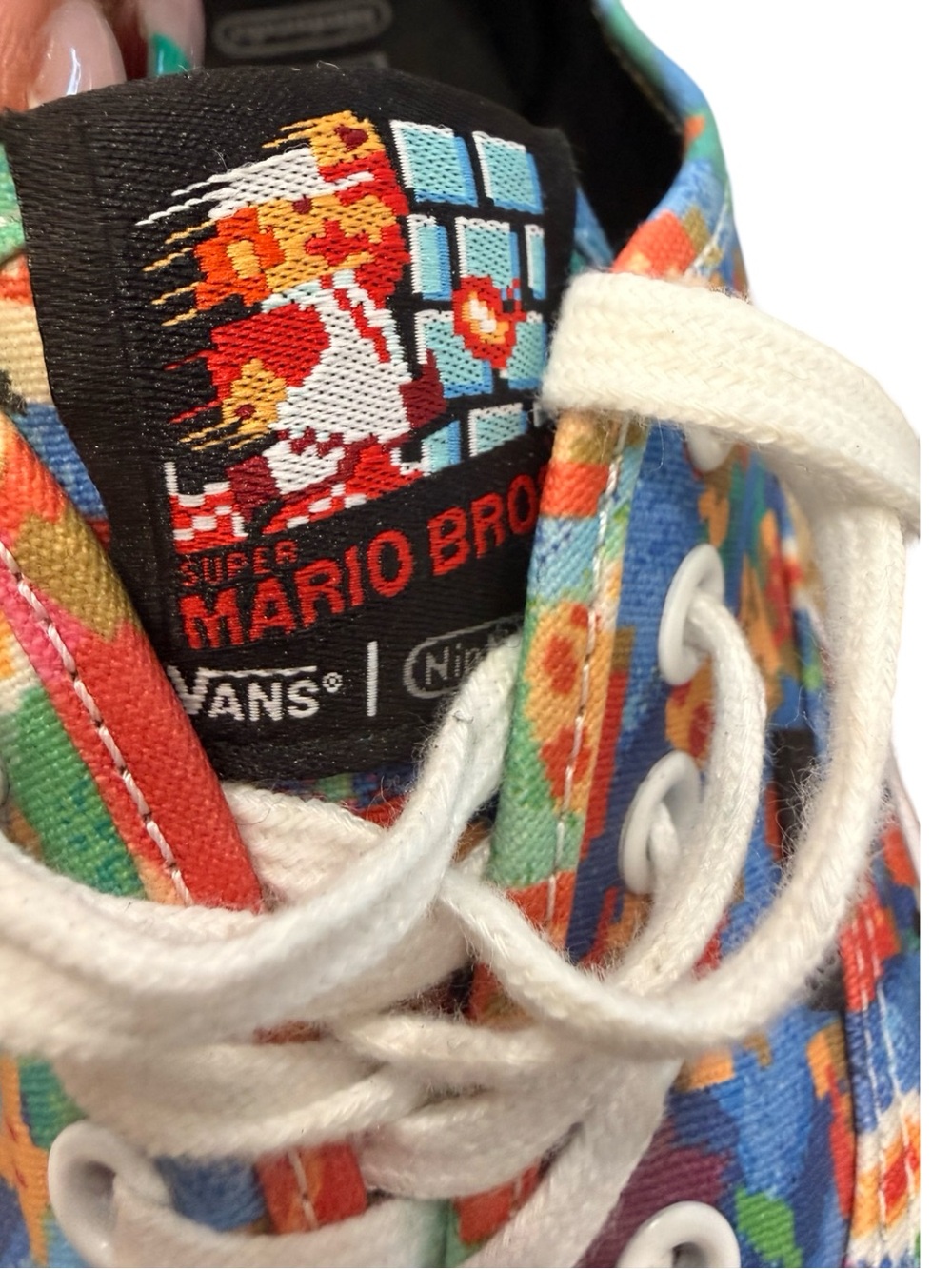 Vans x Nintendo Super Mario Bros Authentic Tie Dye Sneakers Men’s 11 Rare - Picture 5 of 13